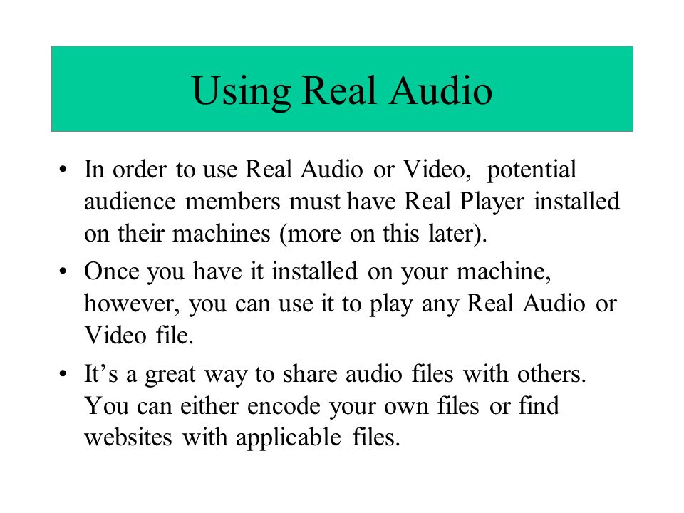 Real Audio File - это аудиофайл, который использует компрессию потокового аудио и разработана компанией RealNetworks. Такие файлы часто используются для потокового воспроизведения аудио в Интернете. Однако, если у вас есть файл RA на вашем компьютере, вы могли бы столкнуться с трудностями при его открытии, так как не все плееры поддерживают этот формат.